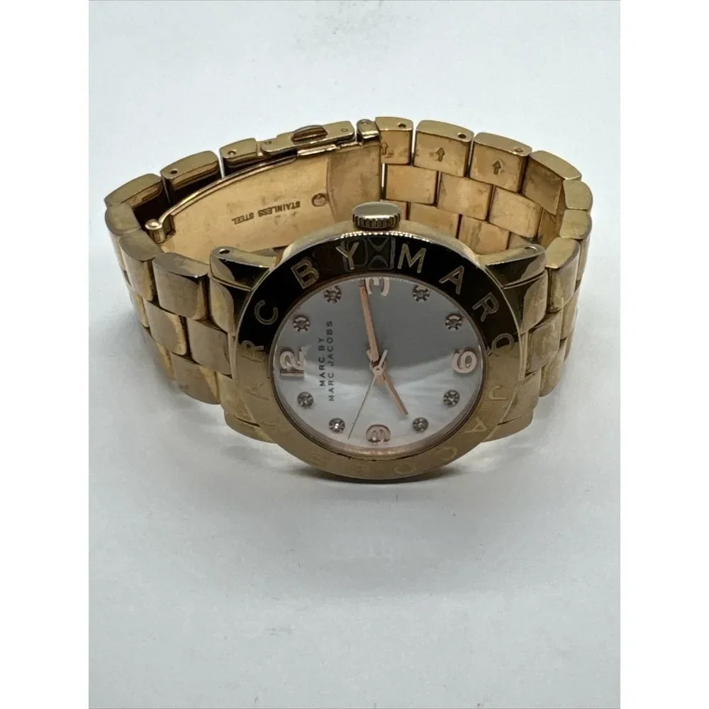 Marc Jacobs MBM3077 Women's Gold Stainless Steel Analog Dial Quartz Watch JNA793